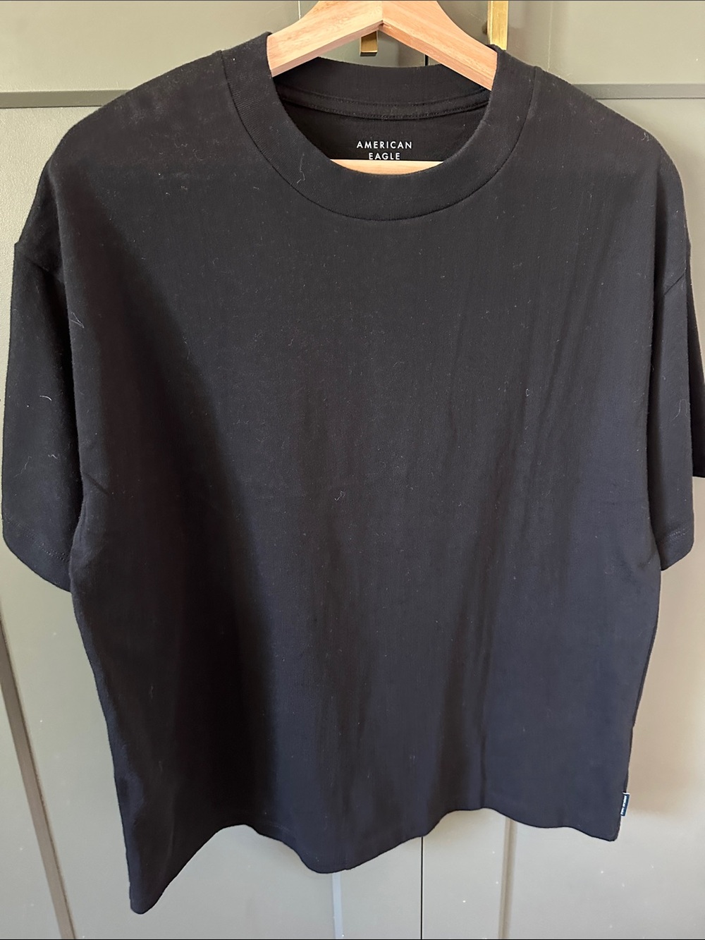 American Eagle Outfitters Men's Black Short Sleeve Crewneck Tee